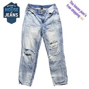 Sincerely Jules Women’s Size 5/27 Distressed Light Wash High Rise Straight Jeans